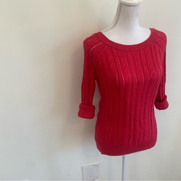 American Eagle Outfitters Pink Cable Knit Sweater Size XS New With Tags - Picture 3 of 8